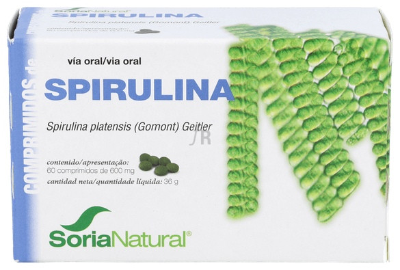 Soria Natural Spirulina 600Mg 60 Comprimidos 