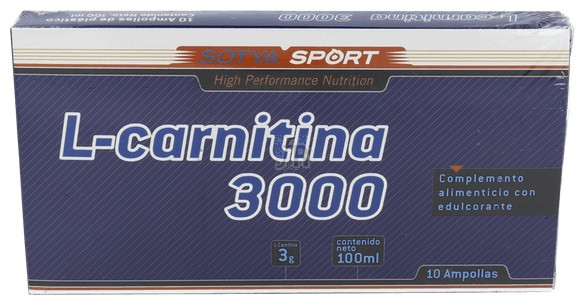 Sotya L-Carnitina 3000 Mg Ampollas. Plástico 10U - Farmacia Ribera