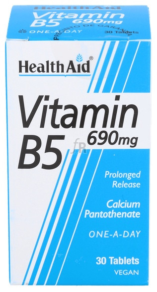 Vitamina B5 (Pantotenato cálcico) 690 mg 30 Comprimidos - Health Aid