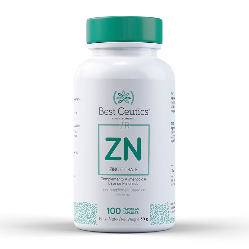 Best Zinc Citrato 30 Mg. BestCeutics 100 Cápsulas 