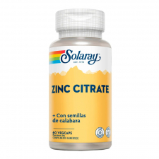Solaray Zinc 25 Mg + semilla de calabaza 50mg 60 Cápsulas
