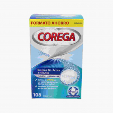 Corega Oxigeno Bio-Activo Limpieza Prótesis Dental 64+44 Tabletas