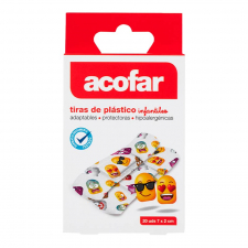 Tiras Infantiles Acofar Emoji 16 Unidades Plastico