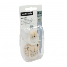 Chupete Silicona Anatomico Suavinex Noche 0-6 Meses 2 Unidades