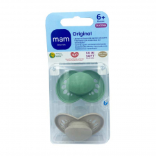Chupete Silicona Mam Original +6 Meses Matt N Pack Doble
