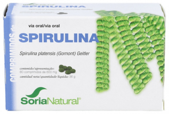 Soria Natural Spirulina 600Mg 60 Comprimidos 