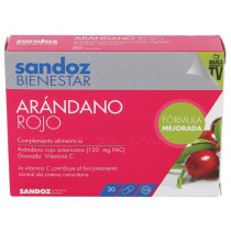 Sandoz Bienestar Arandano Rojo Cranberry 30 Caps